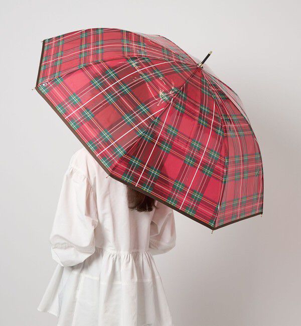 UNITED ARROWS green label relaxing「チェック ビニール アンブレラ / 雨傘 / レイン」|傘|