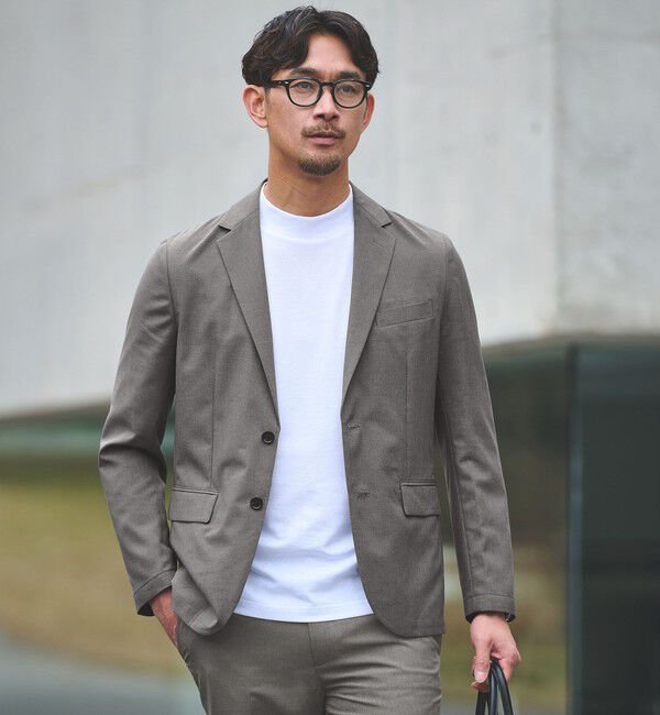 UNITED ARROWS green label relaxing「【WEB限定】JUST fit ドライポリエステル ナロー セットアップ -吸水速乾-」|テーラードジャケット|