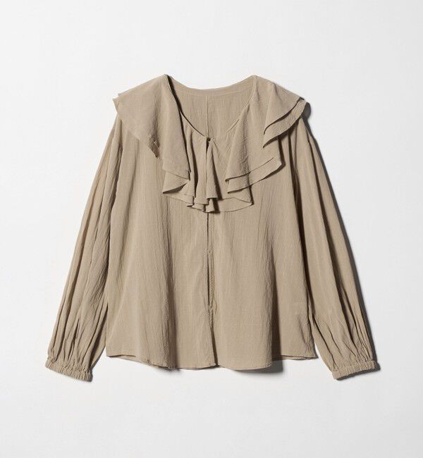 UNITED ARROWS green label relaxing「100/2 ラッフルカラー ブラウス」|シャツ・ブラウス|