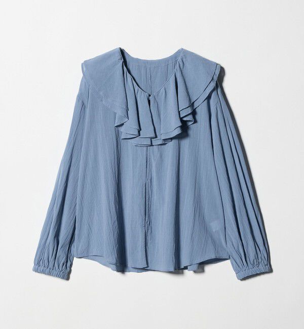 UNITED ARROWS green label relaxing「100/2 ラッフルカラー ブラウス」|シャツ・ブラウス|