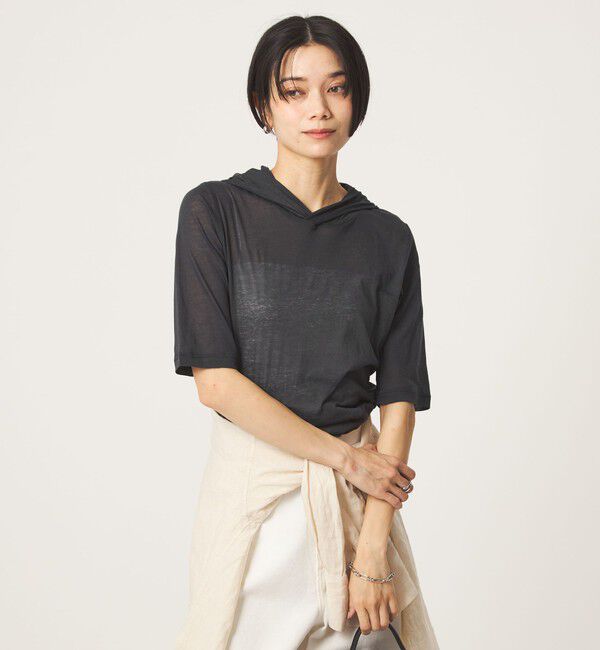 UNITED ARROWS green label relaxing「【別注】＜Plus by ONIT＞フード カットソー」|Tシャツ・カットソー|DK.GRAY