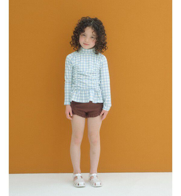 UNITED ARROWS green label relaxing「GLR ギンガム ラッシュガード セット / 水着 / キッズ 100cm-130cm」|スポーツ|