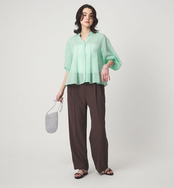 UNITED ARROWS green label relaxing「ラミーライク マチ フレア ブラウス」|シャツ・ブラウス|