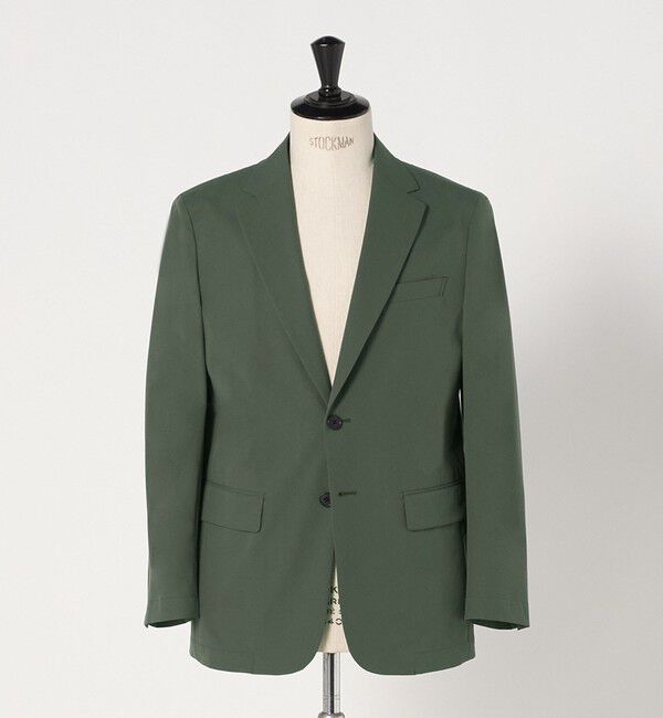 UNITED ARROWS green label relaxing「A+ PERTEX UNLIMITED コットンライク リラックス セットアップジャケット -ウォッシャブル・ストレッチ・撥」|テーラードジャケット|OLIVE