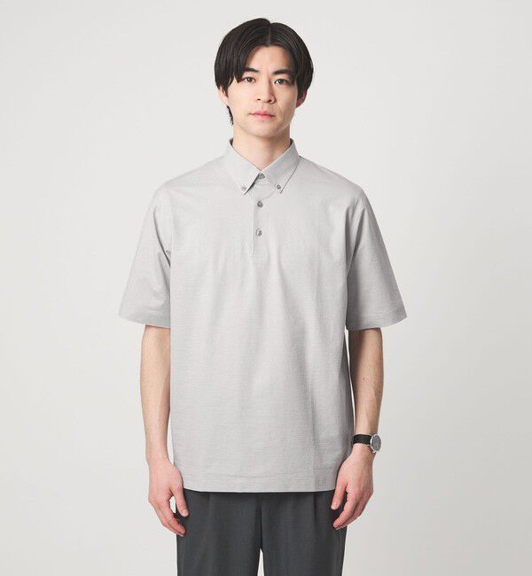 UNITED ARROWS green label relaxing「ドライ サッカー ボタンダウン 半袖 ポロシャツ -吸水速乾-」|ポロシャツ|