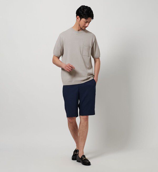 BEAUTY&YOUTH UNITED ARROWS「【WEB限定 WARDROBE SMART】マシーンウォッシュ 1ポケット ニット Tシャツ【抗菌防臭】」|Tシャツ・カットソー|