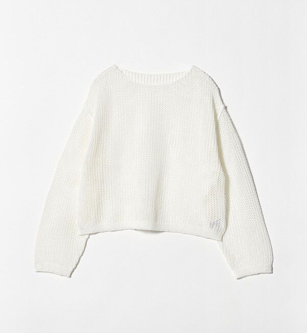 BEAUTY&YOUTH UNITED ARROWS「ペーパーメッシュ ショートワイド ニットプルオーバー ウォッシャブル」|ニット・セーター|