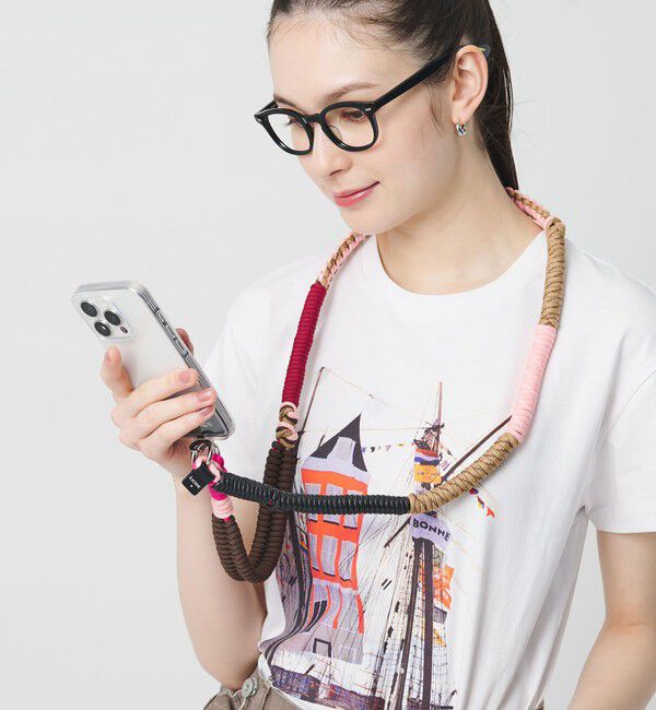 BEAUTY&YOUTH UNITED ARROWS「＜A SCENE＞Design paracord shoulder スマホショルダー ピンク」|その他|PINK