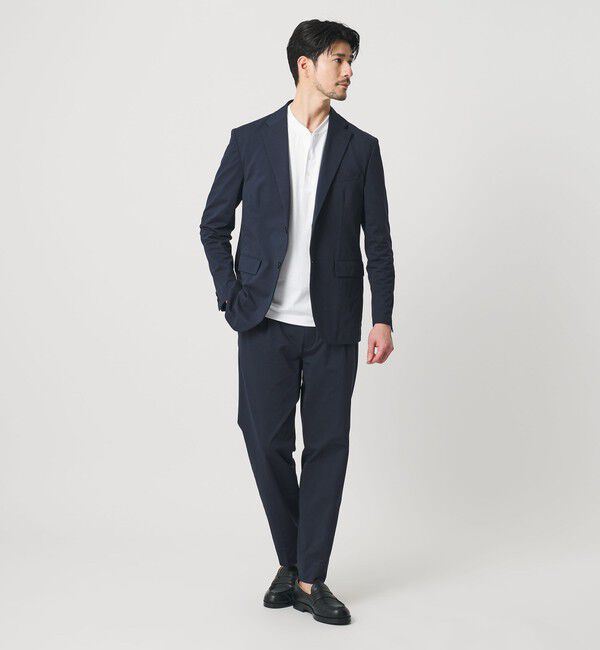 BEAUTY&YOUTH UNITED ARROWS「【WEB限定 WARDROBE SMART】カルゼジャージ コンフォート セットアップ/ジャケット＆イージーパンツ」|スーツ|NAVY