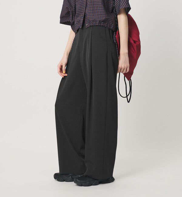 BEAUTY&YOUTH UNITED ARROWS「ポリエステルブレンド バックゴム ワイドパンツ ウォッシャブル」|その他|BLACK