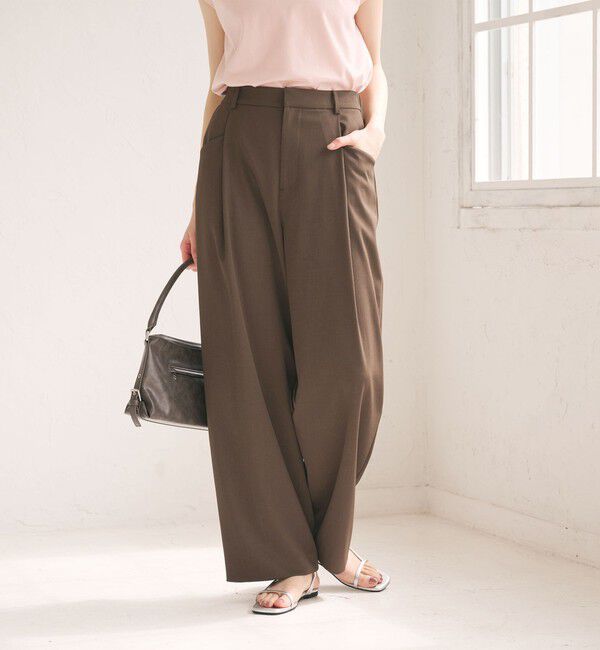 BEAUTY&YOUTH UNITED ARROWS「ポリエステルブレンド バックゴム ワイドパンツ ウォッシャブル」|その他|