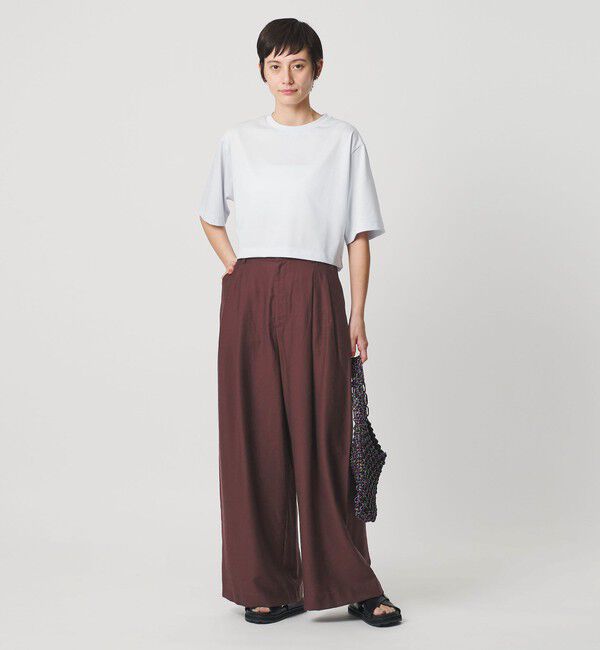 BEAUTY&YOUTH UNITED ARROWS「セルロースナイロン ツイル タック ワイドパンツ ウォッシャブル」|その他|