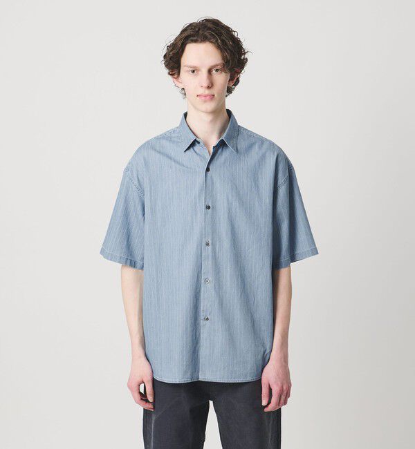 MONKEY TIME「4オンス ストライプ デニム シャツ」|シャツ・ブラウス|LT.BLUE