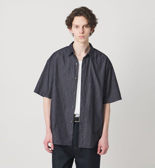 MONKEY TIME「4オンス ストライプ デニム シャツ」|シャツ・ブラウス|NAVY