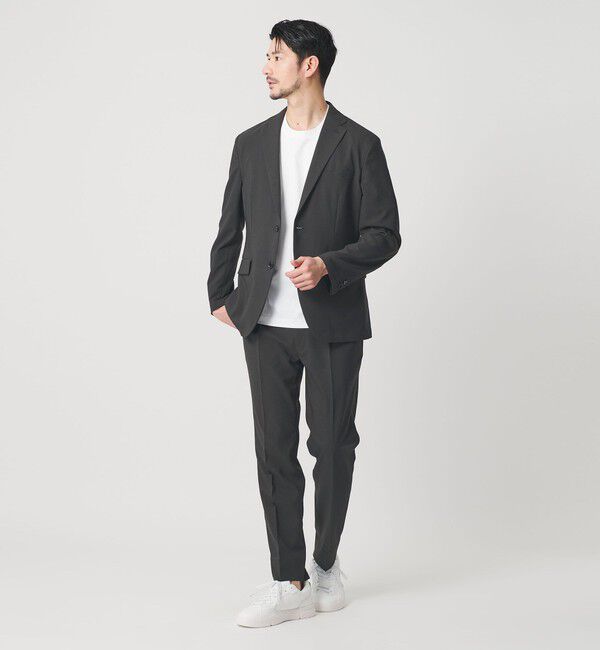 BEAUTY&YOUTH UNITED ARROWS「【WEB限定 WARDROBE SMART】 Reflax ポプリン ジャケット＆イージーパンツ」|スーツ|DK.GRAY