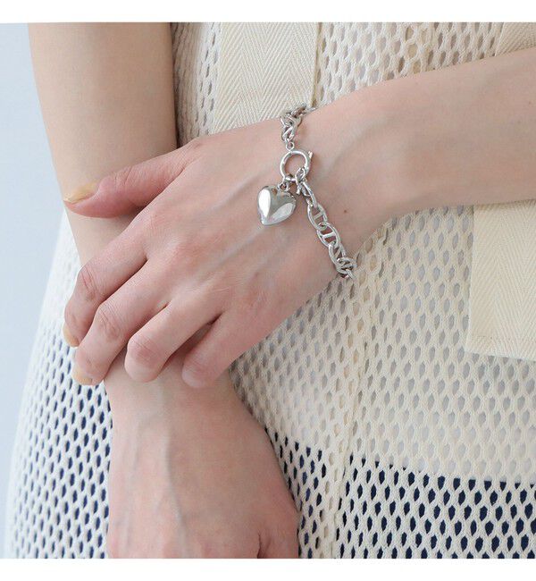 Ray BEAMS 「マリンチェーン マンテル ハート ブレスレット」|ブレスレット・バングル|