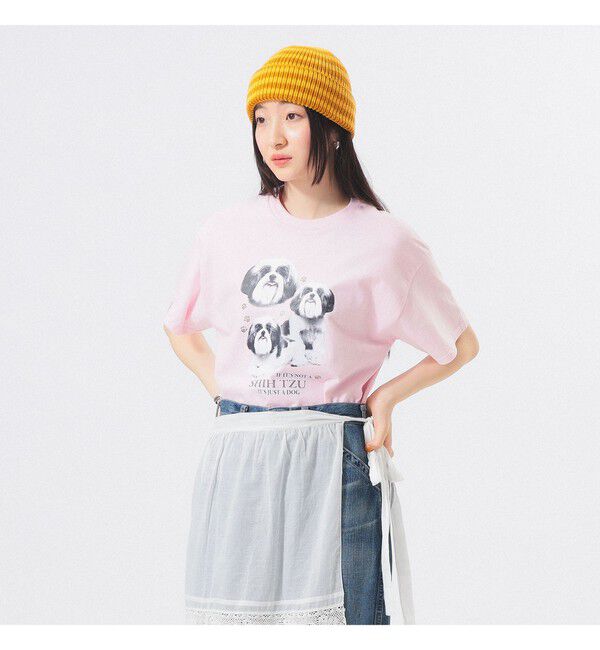 BEAMSBOY「【別注】CHED / DOG Tシャツ」|Tシャツ・カットソー|PINK*SHIH_TZU