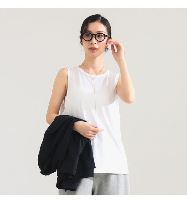 Demi-Luxe BEAMS 「YLEVE / コットン ノースリーブ プルオーバー」|Tシャツ・カットソー|