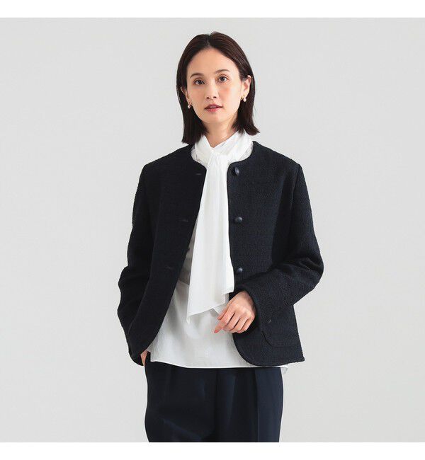 Demi-Luxe BEAMS 「ミックスツイード ジャケット」|ダッフルコート|NAVY