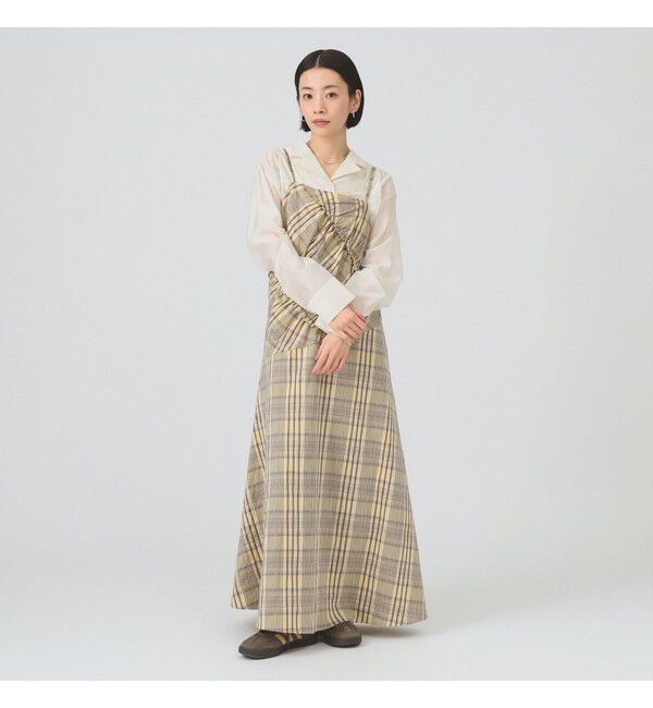 Ray BEAMS 「チェック キリカエ キャミ ワンピース」|ワンピース|YELLOW