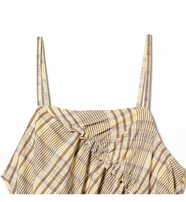 Ray BEAMS 「チェック キリカエ キャミ ワンピース」|ワンピース|