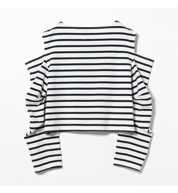 BEAMSBOY「maturely / ボーダー オープン ショルダー ロングスリーブ カットソー」|Tシャツ・カットソー|