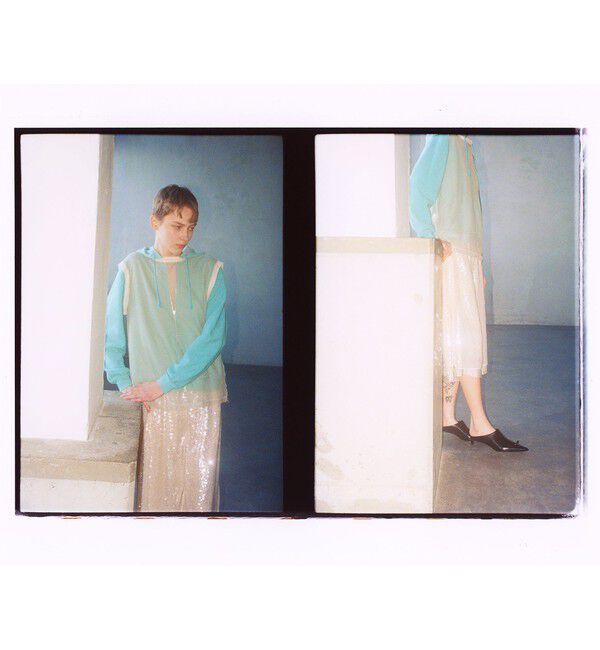 BEAMSBOY「maturely / シャンブレー チュール ノースリーブ」|Tシャツ・カットソー|