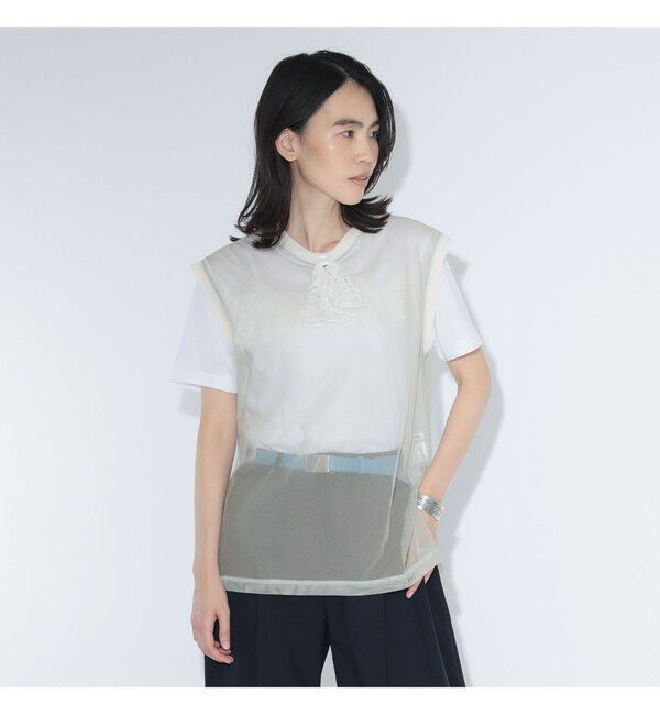 BEAMSBOY「maturely / シャンブレー チュール ノースリーブ」|Tシャツ・カットソー|