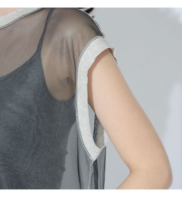 BEAMSBOY「maturely / シャンブレー チュール ノースリーブ」|Tシャツ・カットソー|