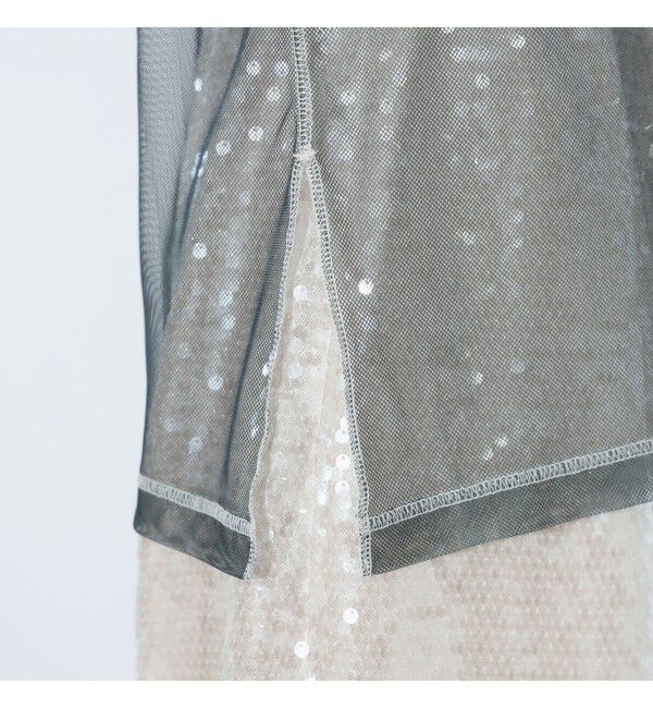 BEAMSBOY「maturely / シャンブレー チュール ノースリーブ」|Tシャツ・カットソー|