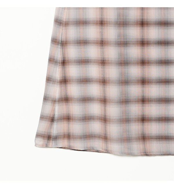 BEAMSBOY「maturely / ボイル チェック ラップ スカート」|スカート|