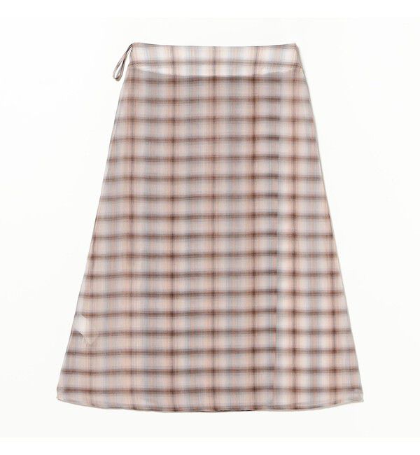 BEAMSBOY「maturely / ボイル チェック ラップ スカート」|スカート|