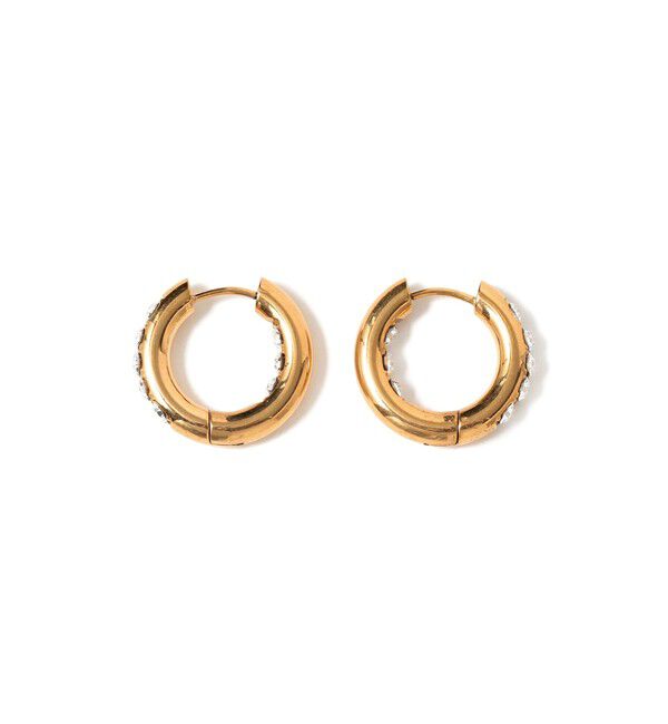 Ray BEAMS 「ビジュー フープ ピアス」|ピアス|GOLD