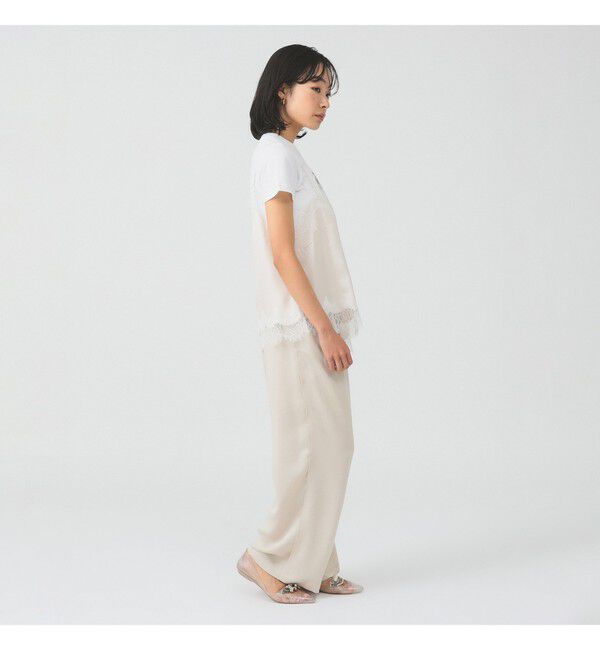 Ray BEAMS 「レース トリム サテン キャミソール」|シャツ・ブラウス|