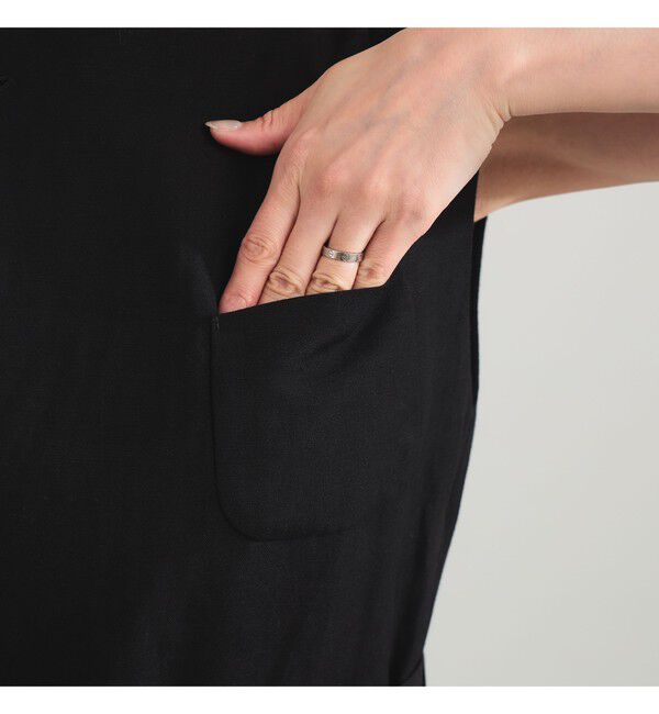 Demi-Luxe BEAMS 「AK+1 / リネン ベルテッド ジレ」|ベスト・ジレ|