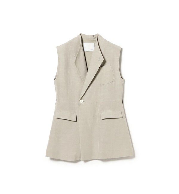 Demi-Luxe BEAMS 「AK+1 / リネン ベルテッド ジレ」|ベスト・ジレ|