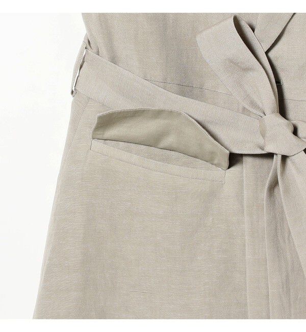 Demi-Luxe BEAMS 「AK+1 / リネン ベルテッド ジレ」|ベスト・ジレ|