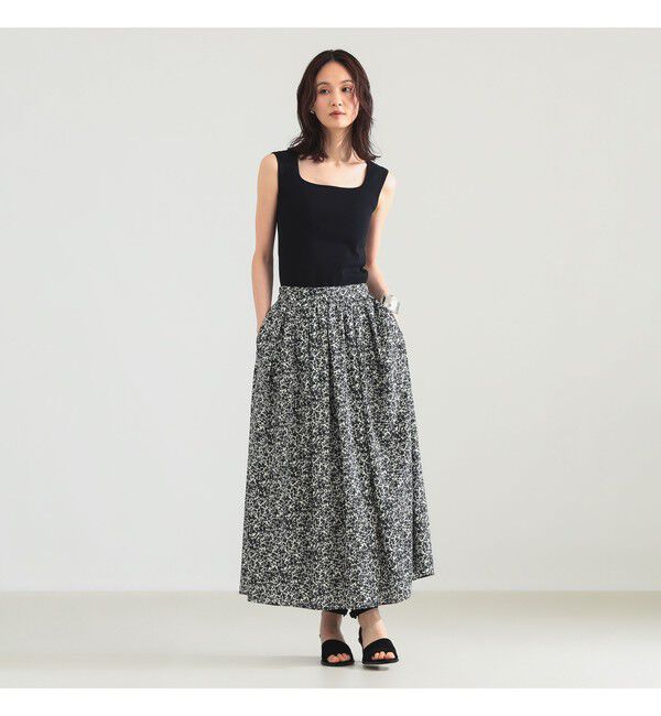 Demi-Luxe BEAMS 「プチフラワー プリント スカート」|スカート|
