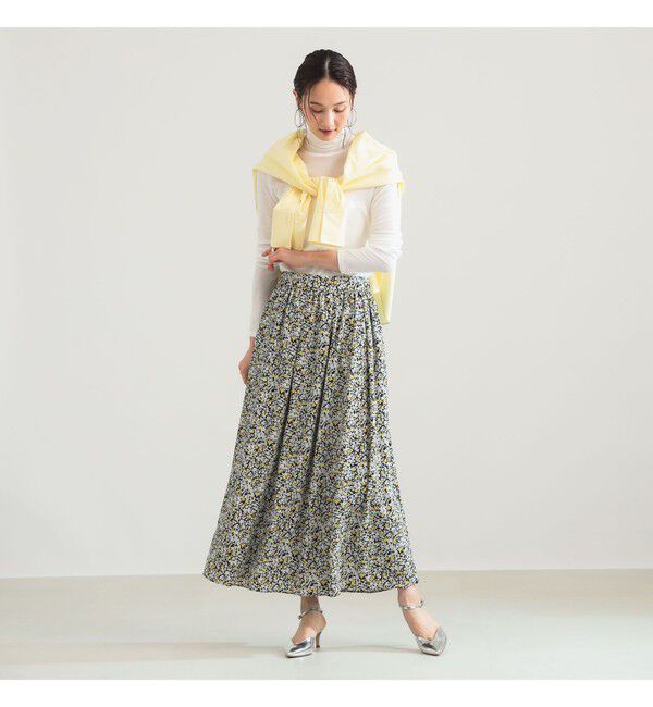 Demi-Luxe BEAMS 「プチフラワー プリント スカート」|スカート|