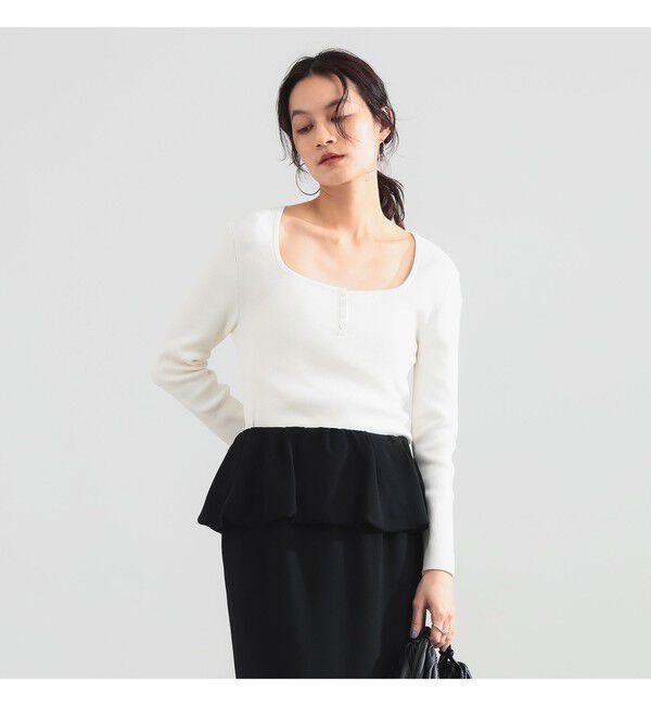 Demi-Luxe BEAMS 「16ゲージ コットン ヘンリーネック プルオーバー」|ニット・セーター|