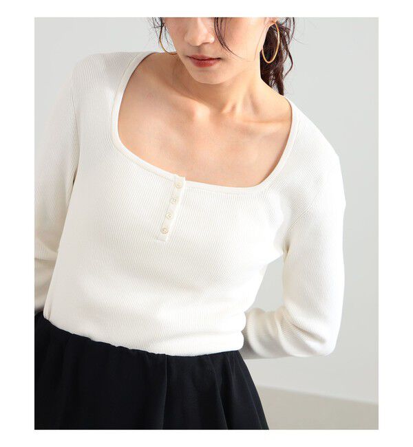 Demi-Luxe BEAMS 「16ゲージ コットン ヘンリーネック プルオーバー」|ニット・セーター|