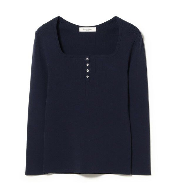 Demi-Luxe BEAMS 「16ゲージ コットン ヘンリーネック プルオーバー」|ニット・セーター|