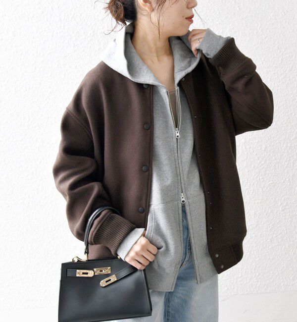 SHIPS any「【WEB限定】SHIPS any: バーシティ ジャケット 25AW」|ブルゾン・スタジャン|