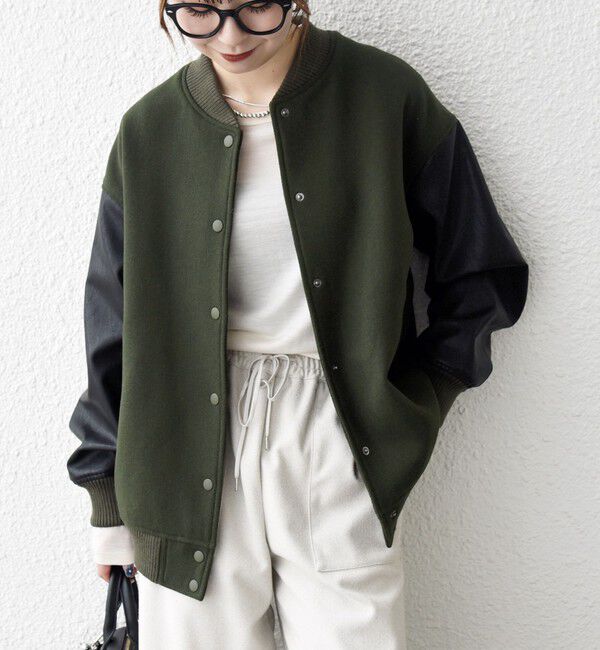 SHIPS any「【WEB限定】SHIPS any: バーシティ ジャケット 25AW」|ブルゾン・スタジャン|
