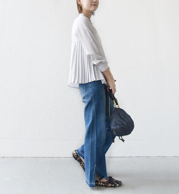 SHIPS for women「【WEB限定】〈手洗い可能〉ストレッチ ジョーゼット プリーツ ブラウス」|シャツ・ブラウス|