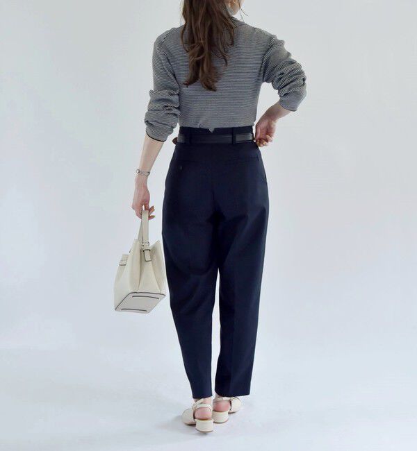 quaranciel「quaranciel:〈洗濯機可能〉ハンサム テーパード センタープレス パンツ（セットアップ対応）」|スラックス|