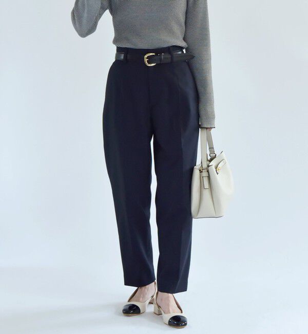 quaranciel「quaranciel:〈洗濯機可能〉ハンサム テーパード センタープレス パンツ（セットアップ対応）」|スラックス|