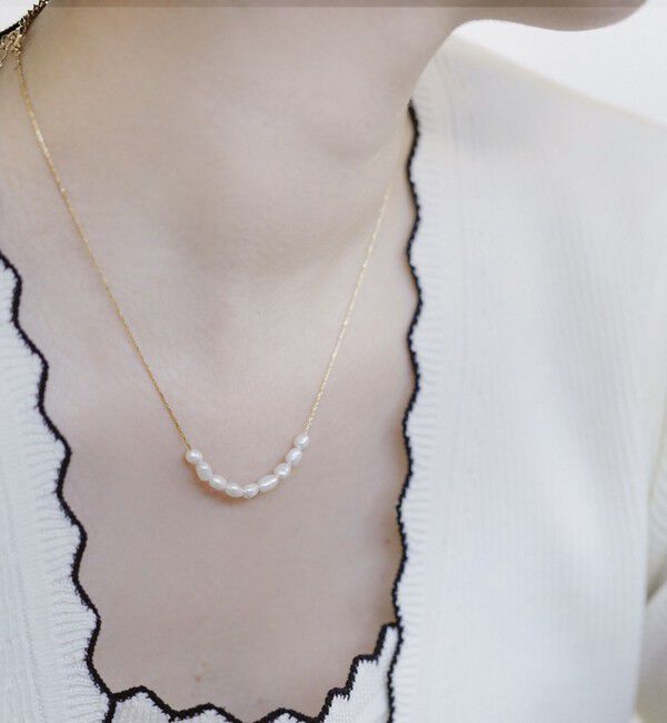 quaranciel「quaranciel: フロント パール ネックレス」|ネックレス|