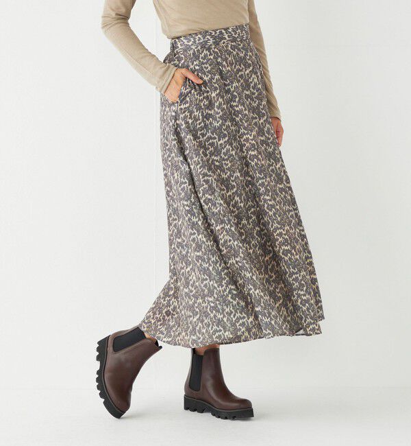 SHIPS Colors 「SHIPS Colors:〈洗濯機可能〉MULHOUSE レオパード フレアスカート」|スカート|
