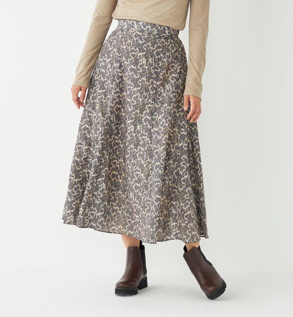 SHIPS Colors 「SHIPS Colors:〈洗濯機可能〉MULHOUSE レオパード フレアスカート」|スカート|